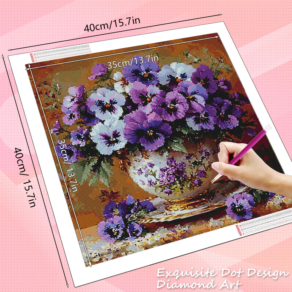 HUACAN 5D Diamond Mosaic Rose  - огляд і ціна Resin Art Wallpaper