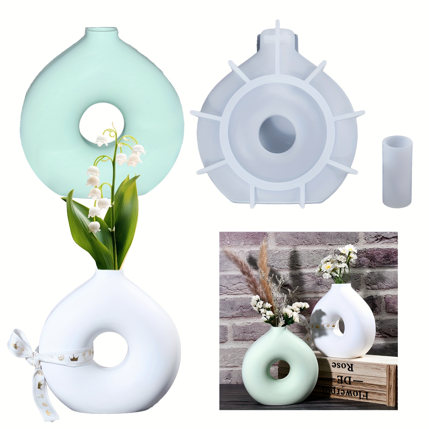 1 DIY Round Vase Silicone Moul - огляд і ціна Resin Art Equipment