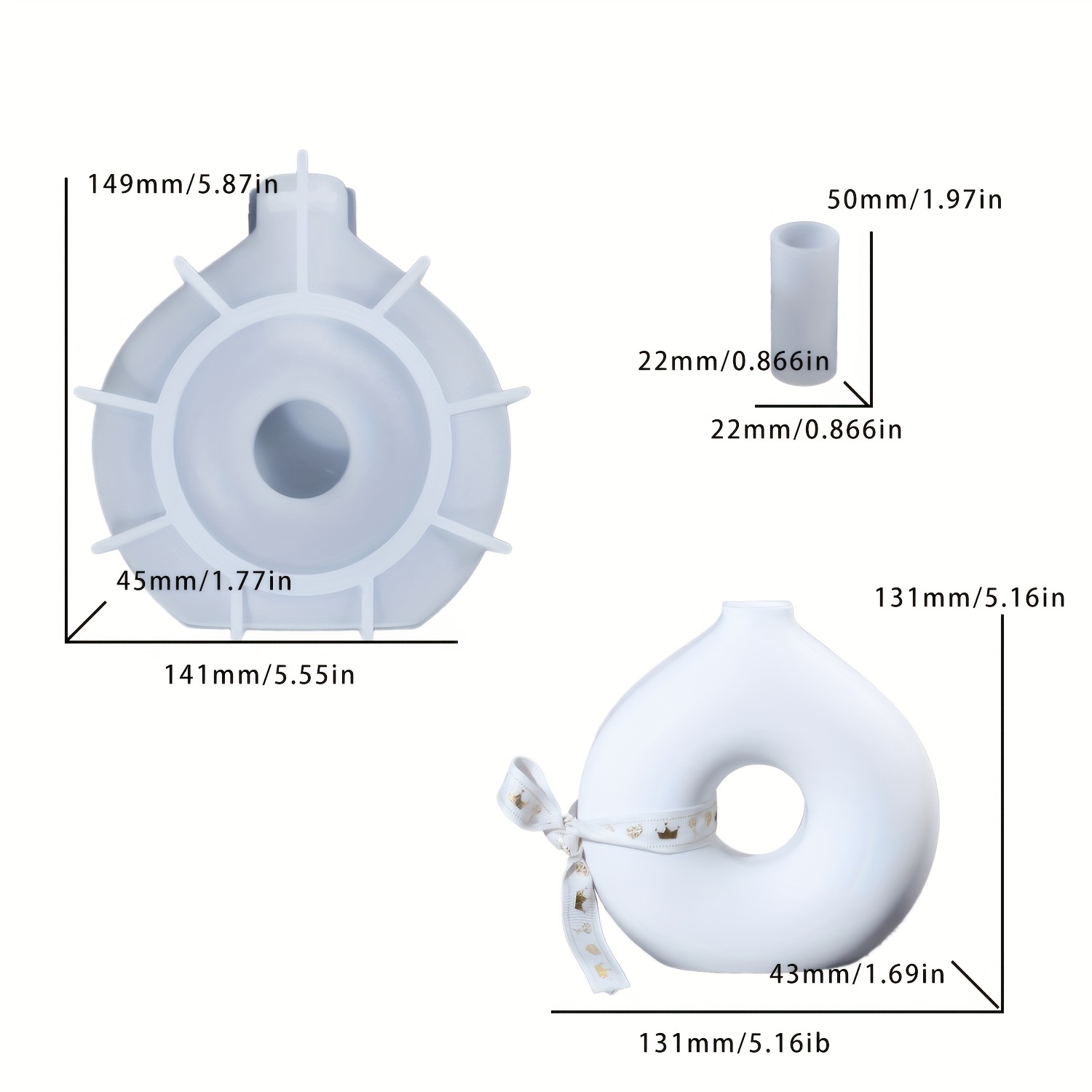 1 DIY Round Vase Silicone Moul - огляд і ціна Resin Art Equipment