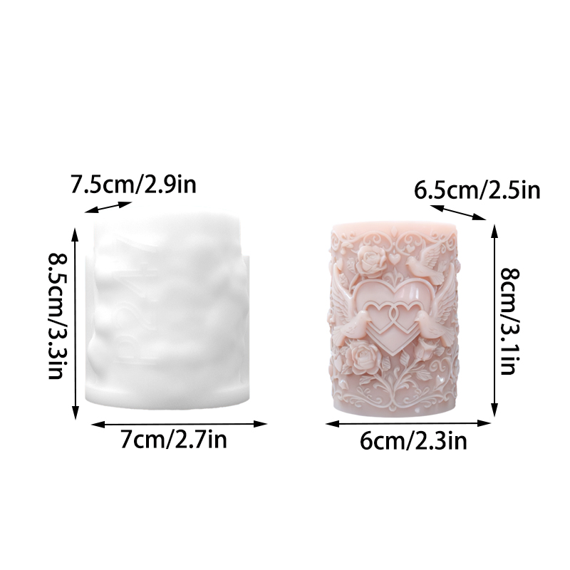 Double Heart Connected White D - огляд і ціна Resin Art Rose
