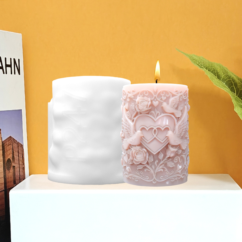 Double Heart Connected White D - огляд і ціна Resin Art Rose