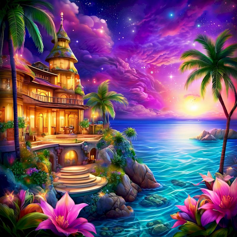GATYZTORY Seaside Diamond Pain - огляд і ціна Resin Art Wallpaper