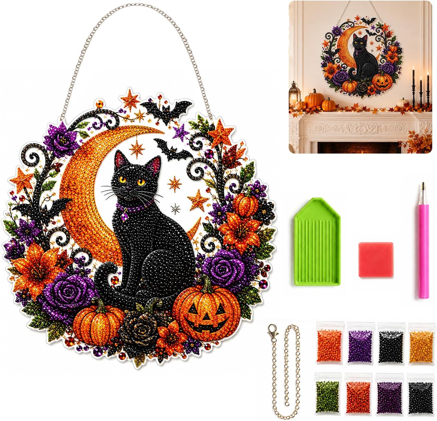 Halloween Pumpkins Diamond Art - огляд і ціна Resin Art Work