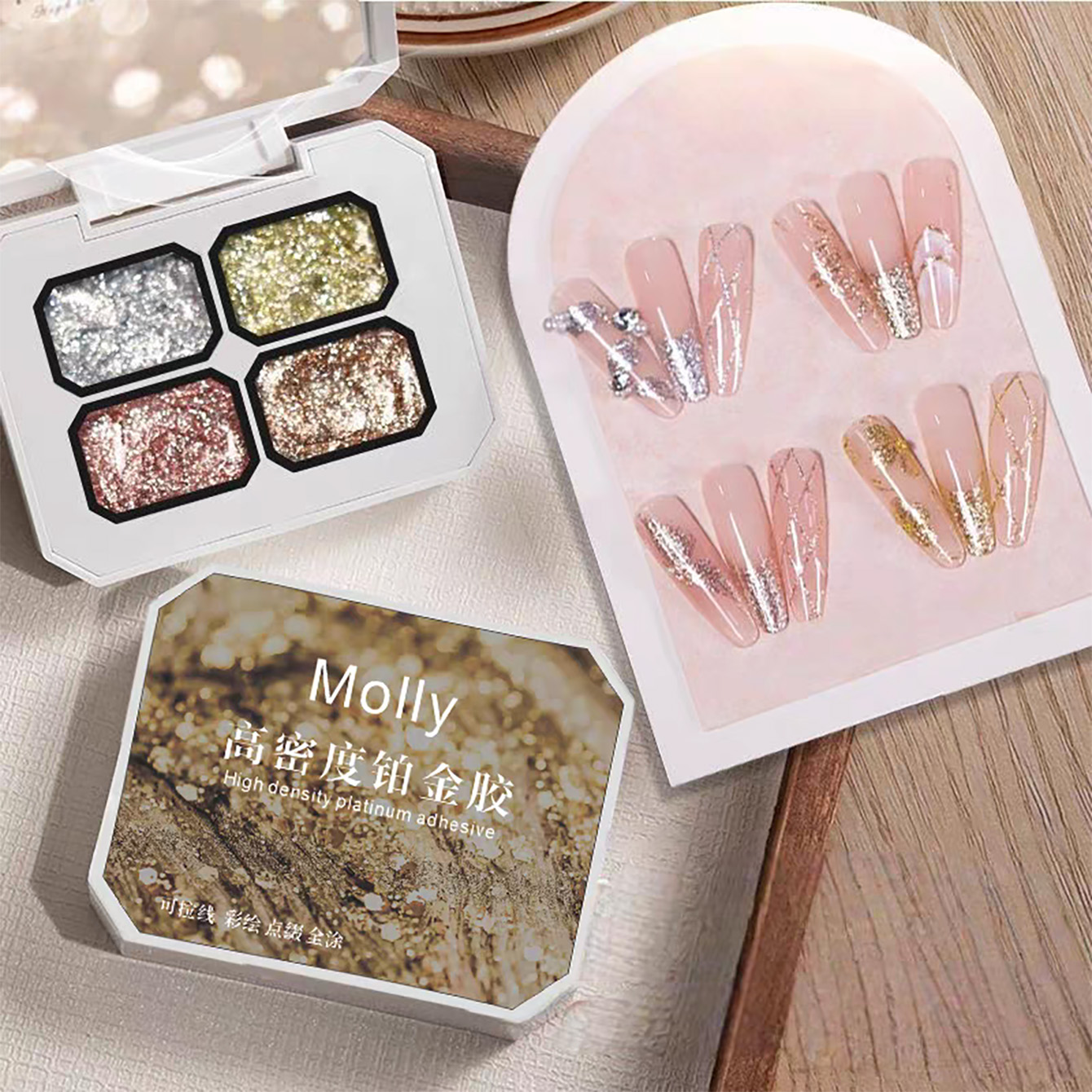 MIANEL Chunky Foil Platinum Na - огляд і ціна Resin Art Rose