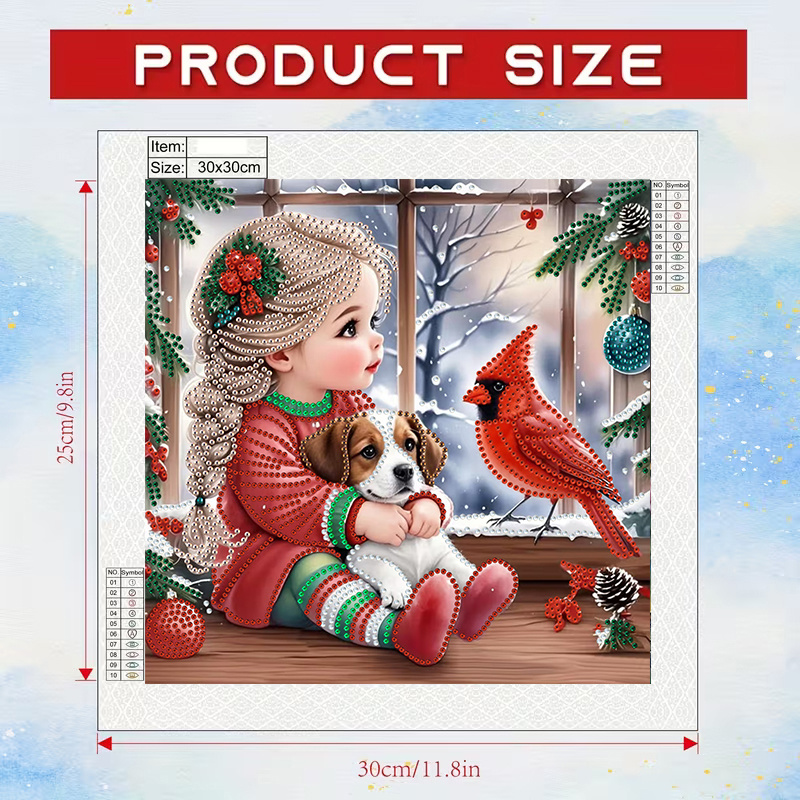 Winter Girl and Dog Diamond Pa - огляд і ціна Resin Art Work