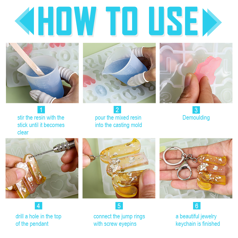 Alphabet Keychain Molds Alphab - огляд і ціна Resin Art Alphabet