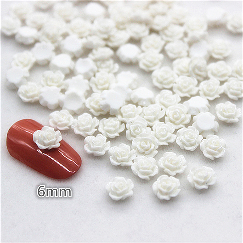 100pcs 6mm Resin Mini Rose Flo - огляд і ціна Resin Art Rose