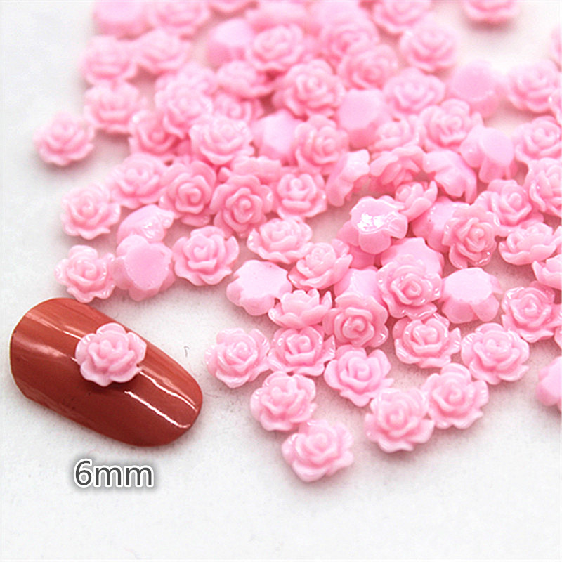 100pcs 6mm Resin Mini Rose Flo - огляд і ціна Resin Art Rose