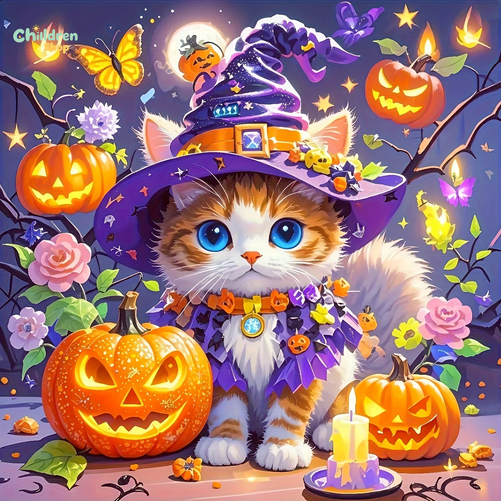 Halloween Wizard Cat Diamond P - огляд і ціна Resin Art Work