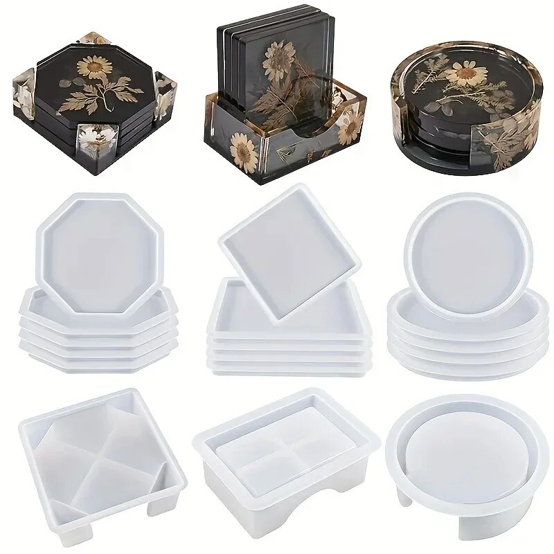 Coaster Resin Molds Set Includ - огляд і ціна Resin Art Equipment